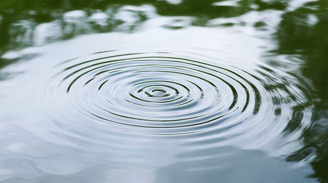 expanding. Concentric circular ripples expanding outward on a water surface, minimalist pattern. public awareness campaigns.