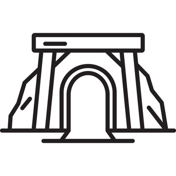 Mine Entrance Vector Icon