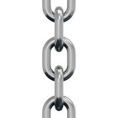 Naklejka premium 3D Chrome Vertical Hanging Metallic Chain Link Pattern