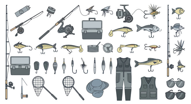 Fishing gear and tackle equipment.