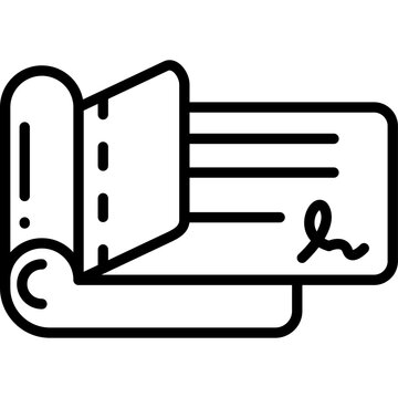 Cheque Book Vector Icon