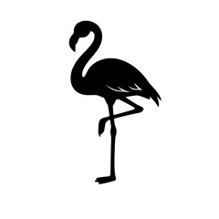 Simple Black Flamingo Silhouette © Hussain009
