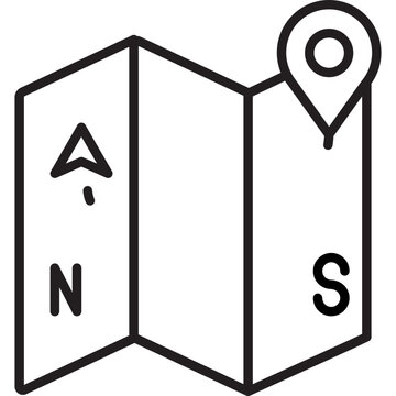 Map Navigation Vector Icon