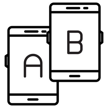 A B Testing Vector Icon