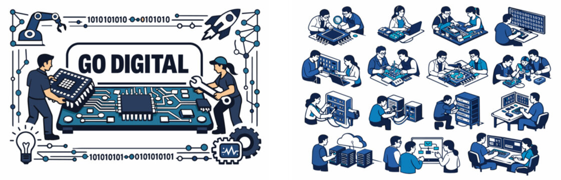 Go Digital Technology Concept