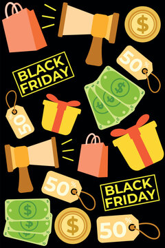 black_friday_pattern_cash_coins_speaker_bag_tag.eps
