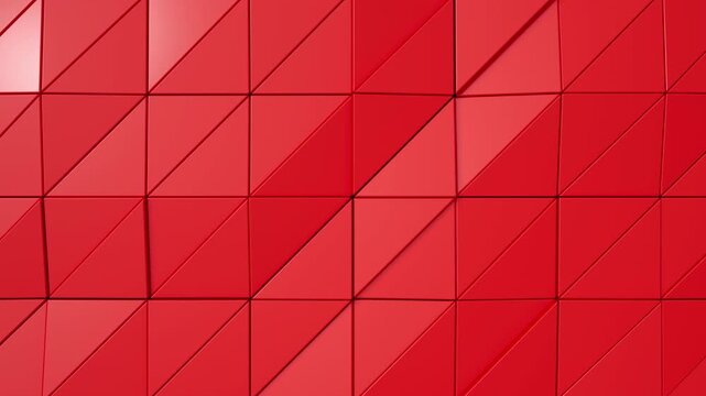3d Abstract Red triangle animation background. 3d rendering not AI