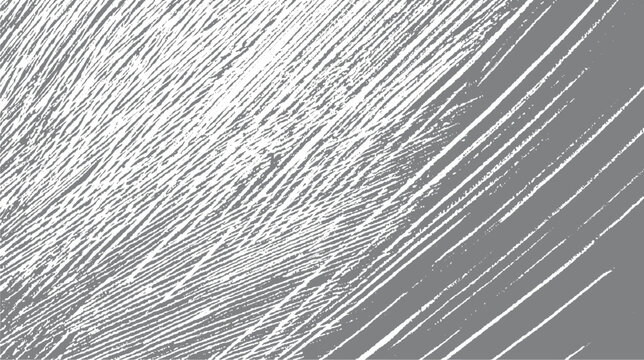 Abstract diagonal rough textured lines pattern in grey and white background