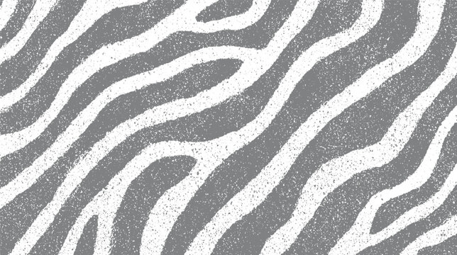 Grey and white wavy textured stripes pattern with grainy effect