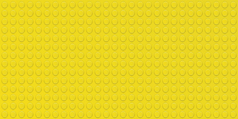 Realistic yellow plastik constructor seamless pattern background. Vector texture illustration