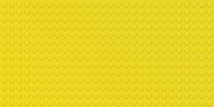 Realistic yellow plastik constructor seamless pattern background. Vector texture illustration