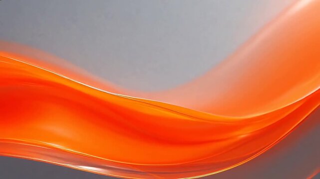 Abstract orange flowing shape