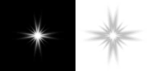 White sparkle star light glow shining radiant burst flare magic abstract background. © LIUBOV