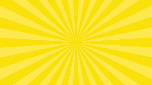 Rotating Yellow Radial Burst Background Loop horizontal 4K Sunburst Light Rays Animation