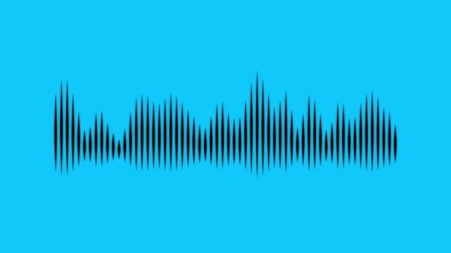 Audio sound waveform animation on a green background