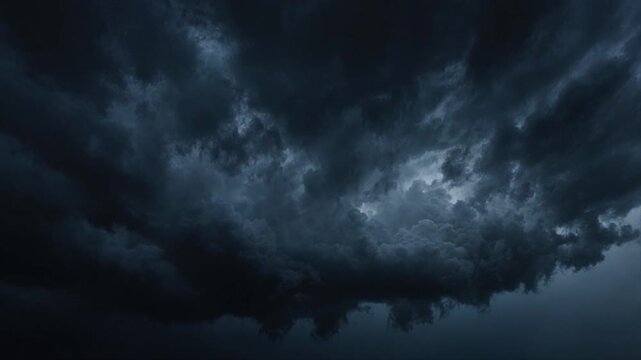 スーパーセル雷雲の底面・不気味に回転するマンマトゥス雲のドローン360度映像