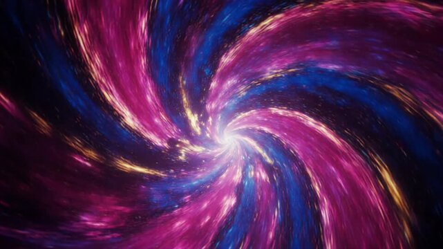 渦巻く星雲の中心へ急降下・没入型POV・サイケデリック宇宙トンネル映像