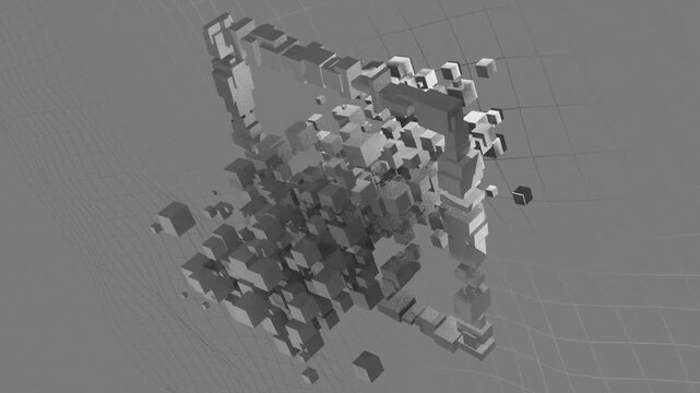 Abstract Visuals Rythmic Cubes 75