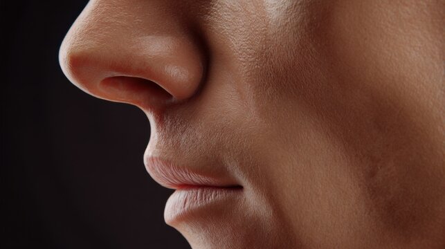 Close-up view of human nasopharynx with realistic textures and colors in minimalist setting