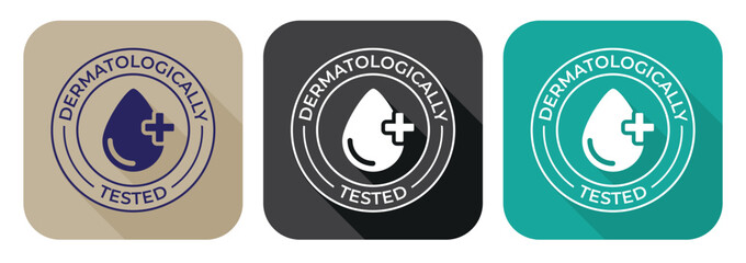 Cleanical Dermatologically tested vector icon for product labels © Manish Dhawan