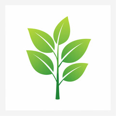 Obraz premium Green Plant Sprout Icon