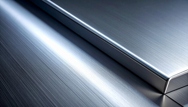 Premium Anodized Aluminum Texture: Macro close-up of a satin finish metallic surface in deep charcoal for high-tech product design