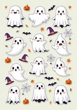 Spooky Sweethearts: A Hauntingly Delightful Gathering of Friendly Phantoms.