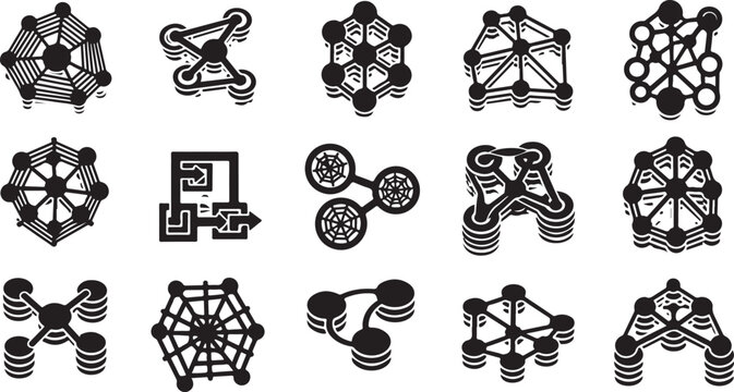 Molecular structures and chemical bonds in black and white