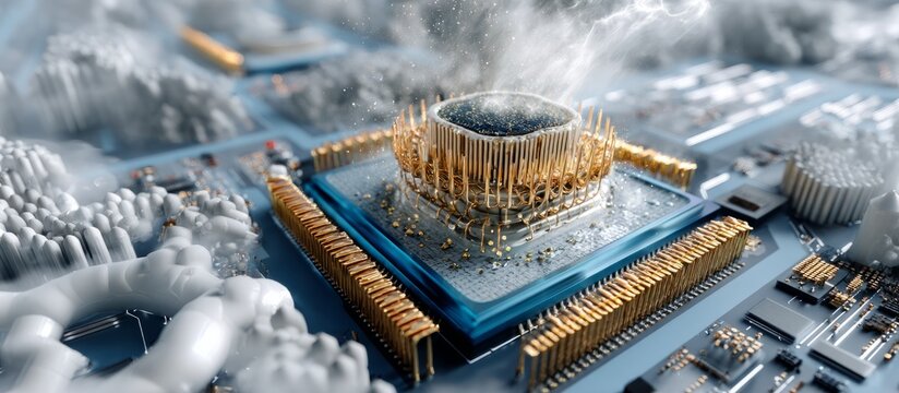 Thermal Paste Application on Computer Chip for Optimal Performance