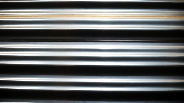 Polished metal surface with glossy friction stripes, industrial aesthetic detail.