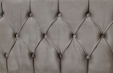 Fototapeta premium Luxury Tufted Upholstery Background Buttoned Fabric Texture Elegant Sofa Headboard Pattern