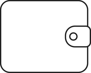 Obraz premium Simple Wallet Icon Outline