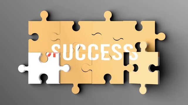 Opportunity and success cause and effect relationship - when many parts of a Opportunity puzzle come together, they create Success at the same time.