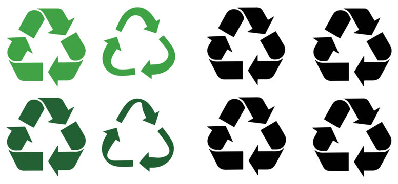 recycle icon set eco symbol vector