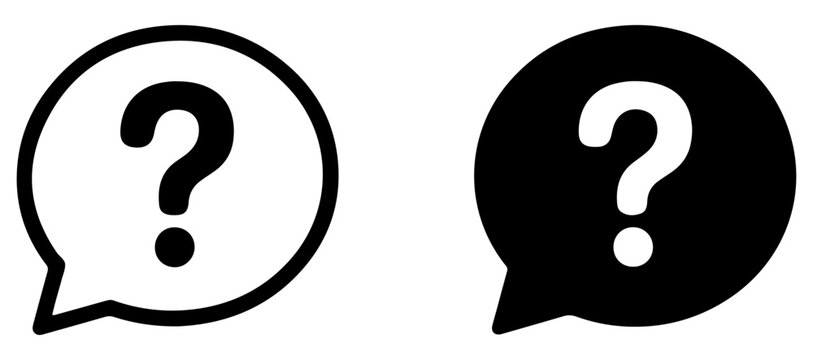 question mark icon set help symbol
