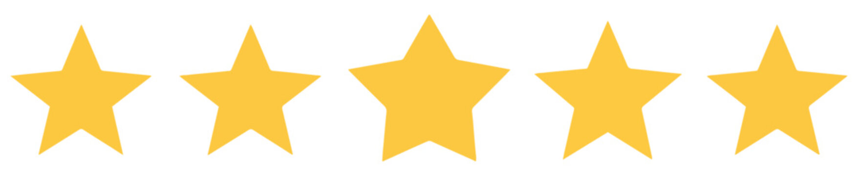 five star rating icon review symbol