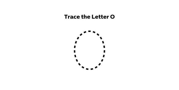 Trace the Letter O for preschool kids.