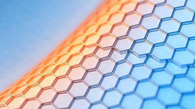 Hexagonal pattern with gradient colors