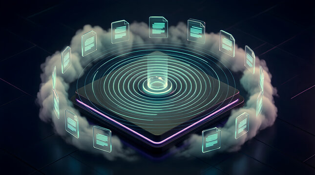 AI Semantic Search Engine with Meaning Wave Propagation Isometric 3D Visualization for Enterprise Semantic Search Technology