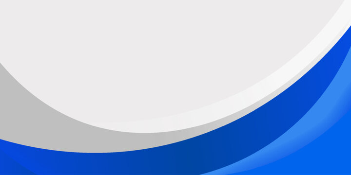 Abstract Blue Curve Background with Modern Wave Shapes and White Copy Space. Minimalist Vector Design for Corporate Business Identity, Presentation Slides, Header Web, and Professional Stationery.