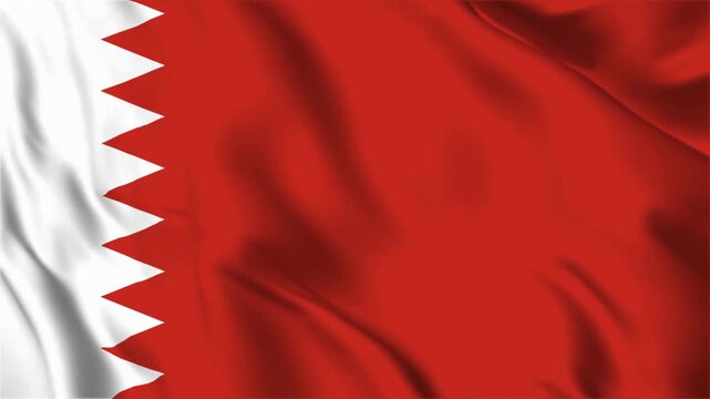 Flag of Bahrain, Bahrain Flag waving in wind HD, 4k Bahrain Flag.