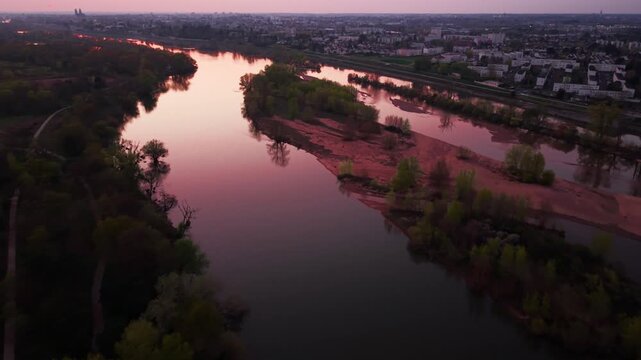 LOIRE VALLEY - ORLEANS - DRONE - SUNSET