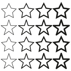 Obraz premium Star icons set. Celestial shape Vector. Geometric border pack. Stellar outline set. Manual vector only. No autotrace used.