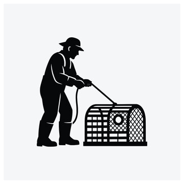 Man with bug zapper illustration