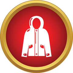 Winter parka jacket icon presenting a warm outerwear garment © ylivdesign