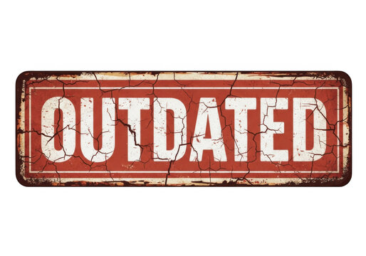 Outdated vintage rusty metal stamp sign isolated on transparent background