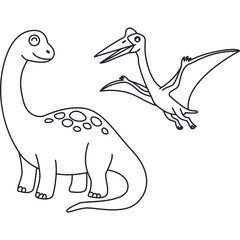 Dinosaur Coloring Page for Children © Maiza 