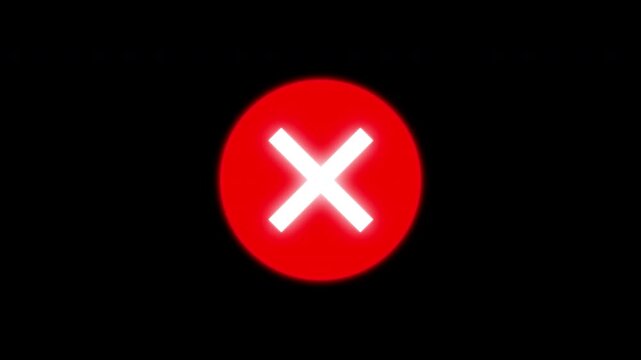 Glowing white cross light effect animation dramatic error symbol high contrast overlay motion Prores Alpha Channel 4K 60fps