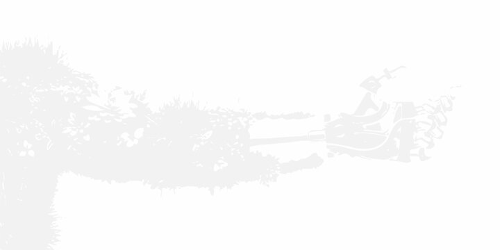 Grungy black vector illustration featuring silhouettes of a man, woman, and horse set against a vintage gray ink splash texture with a dirty paint splatter border and floral pattern design