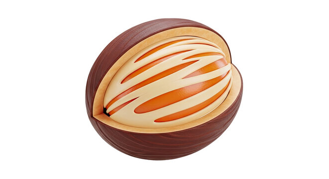 Cross-section of a Nutmeg Seed